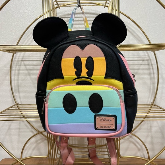 Loungefly Bags Disney Loungefly Mini Mickey Backpack Pastel Rainbow